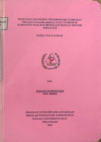 Penetapan Rendemen Triterpenoid Tumbuhan Pegagan ( Centella asiatica L ) Yang Tumbuh Di Kabupaten Siak Dan Bengkalis Dengan Metode Sokletasi