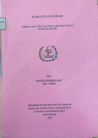 Formulasi Sabun Mandi Cair Infusa Rempah Mandi